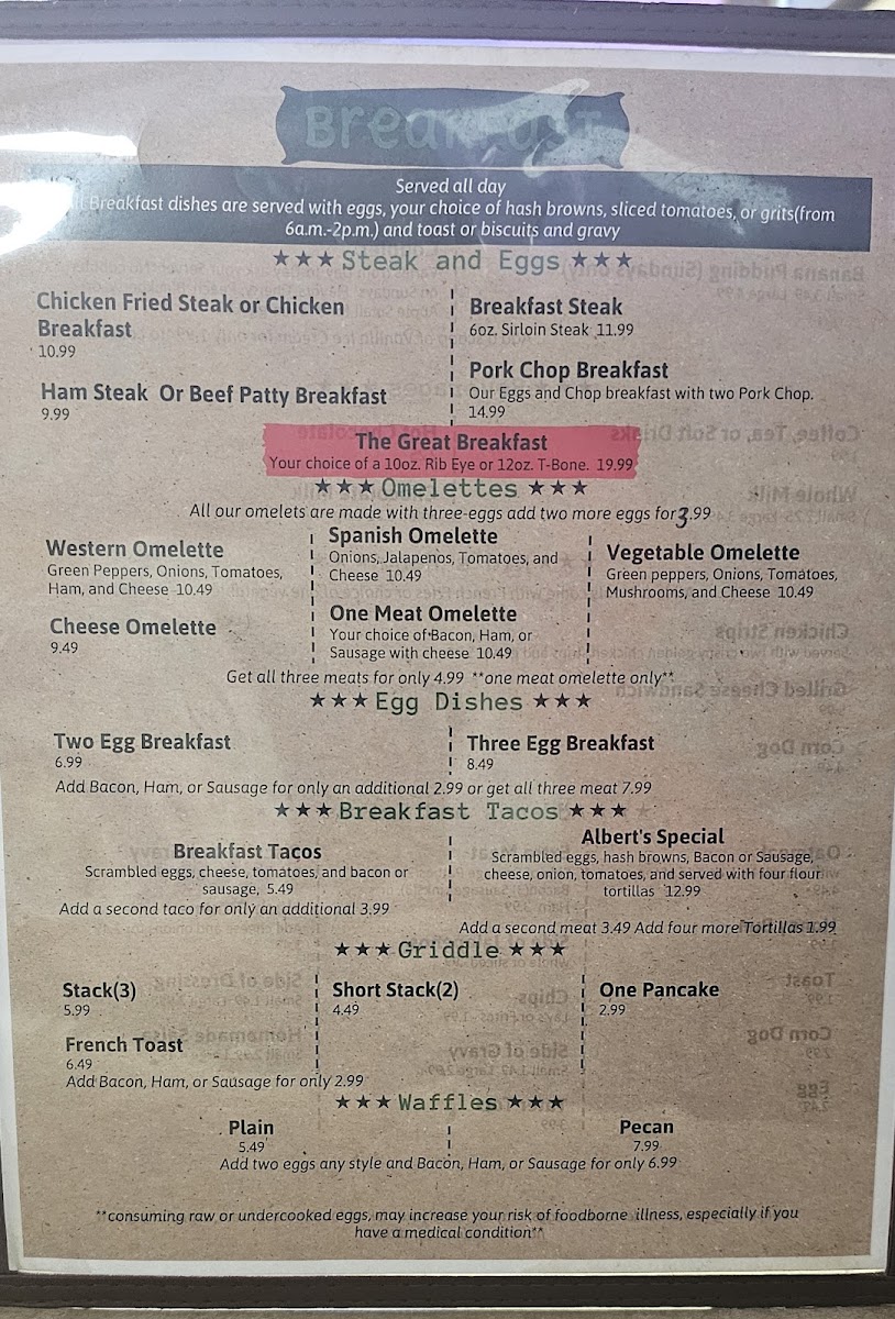 The Beef House American Food Menu - Image 3