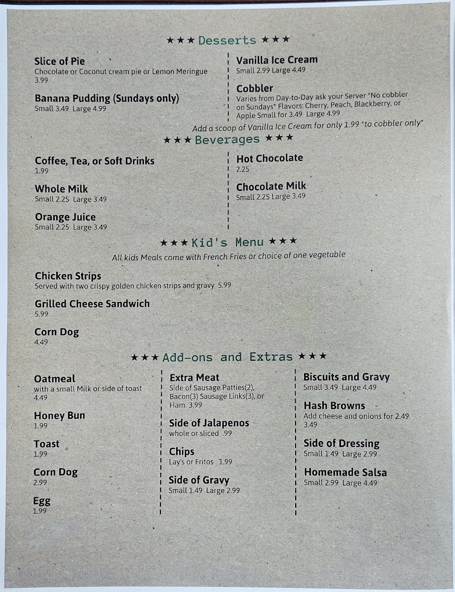 The Beef House American Food Menu - Image 5